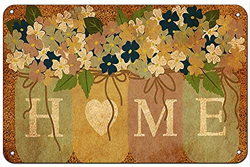 graman Kreatives Blechschild mit Einmachgläsern, Wanddekoration, Bauernhaus, Dekoration für Zuhause, Cafés, Büro, Geschäft, Pubs, Clubs, Schild, Geschenk, Metallblech, 30,5 x 20,3 cm CF-AZ249