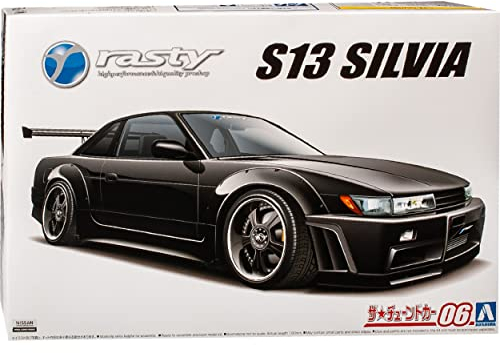 Aoshim Nisan Silvia S13 Coupe Schwarz Rasty 5. Generation 1989-1993 59470 06 Kit Bausatz 1/24 Aoshima Modell Auto