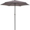 Garden Mile Parasol 2.7M – Grey Parasol Umbrella for Outdoor, Garden, Patio – Sun Shade Canopy with Hand Crank, UV30+ Protection, Air Vent, Powder Coated Steel Frame Garden Parasol Umbrella