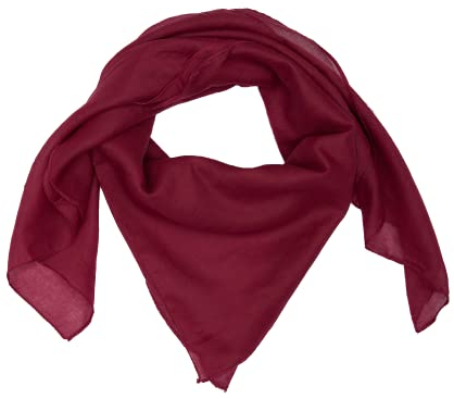 Baumwolltuch Schal Kopftuch Damen Herren Unisex Bandana Halstuch Accessoire Multifunktionstuchviele Atmungsaktiv und Weich Gesichtsschutz für Herbst und Winter Farben 100x100 cm (Bordeaux Rot)