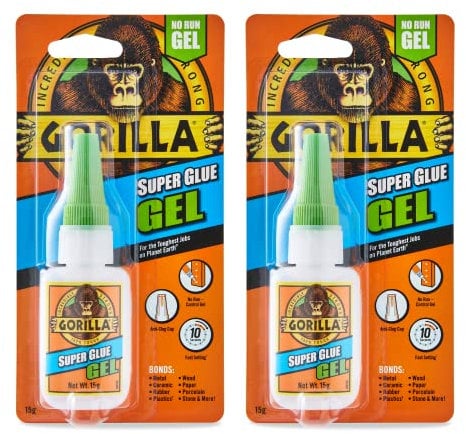 Gorilla Super Glue Gel 15g (Pack of 2)