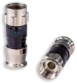 SatelliteSale Conectores coaxiales para interiores y exteriores para cables coaxiales RG-59, paquete de 4 unidades