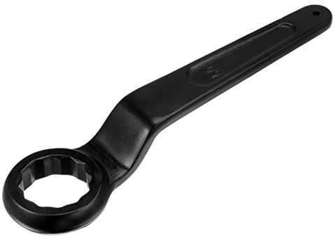 sourcing map 50mm Offset Box End Ring Type Impact Wrench, High Tensile Steel Single Head Wrench Hand Tool