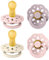 BIBS Boheme Schnuller 4er-Pack. BPA-frei, Kirschform Nippel. Naturkautschuk/Latex, Hergestellt in Dänemark. 0-6 Monate (4er Pack), Blossom Mix