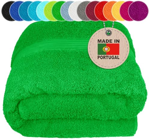 Lashuma Saunahandtuch 85x220 cm Forst Grün, Linz großes Saunatuch, XXL Wellness Badehandtuch für Spa und Strandurlaub
