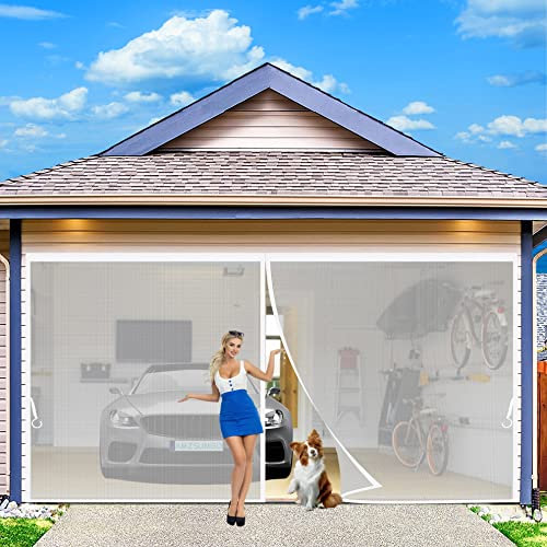 Rideau Aimanté pour 215 x 260 cm Anti Porte Moustiquaire Rideau Anti Mouche Animaux AcceptéS pour Porte d Entrée Intérieur/Patio Blanc