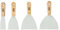 HARDY Spatules de Peinture en Acier Inoxydable de Haute Qualité Pour Colle de Gypse Lissage des Bords Jeu de 4 Spatules de Précision 40, 80, 100, 150 mm