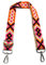 Schultergurt für Taschen Verstellbarer, Taschengurte zum Wechseln Rosa-Schwarz-Orange 3.8cm Schulterriemen Breit mit Silber Karabiner, Umhängegurt für Taschen für Damen Taschen Handtaschen DIY, 5