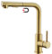Tohlar Gold Kitchen Tap, Taps with Pull Out Sprayer, Brushed Stainless Steel Mixer 1 Hole 360° Swivel Spout Magnet Bar Sink Faucet 2 Water Modes, Single Lever Tap in Gold, (S048)