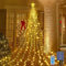 Acxilexy Solar Christbaumbeleuchtung mit Sterne, 2M*9 198 LEDs Tannenbaum Lichterketten, Fernbedienung, Wasserdicht Weihnachtsbaum Lichterketten mit 8 Modi für Weihnachtsbaum, Innen, Außen Dekor