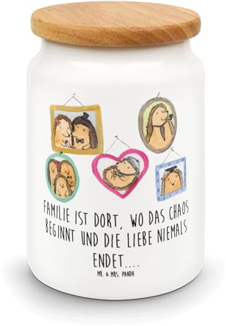 Mr. & Mrs. Panda Keksdose Igel Familie - Geschenk, Glück, Bilder, Frischhaltedosen, keksdosen, Vorratsdosen, Muttertag, Liebe, aufbewahrungsbehälter, Vorratsbehälter, Kaffeedose