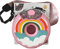 Donut-Flasche, Flasche, Donut-Flasche, 380 Ml, Niedlich, Auslaufsicher, Tragbar, BPA-frei, Silikon, PC, 145 X 145 Mm, Wasserflasche Mit Riemen Für Unterwegs(Rosa Regenbogen)