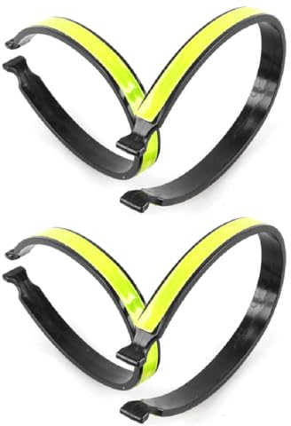 4 Stück Fahrrad Hosenklammer, Reflektierender Universal Fahrrad Knöchelbänder,Hosenklammer Fahrrad, Hosenschutz Fahrrad für Herren Damen Jogger Radfahrer Motorrad