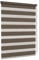 Jalousiescout Doppelrollo Klemmfix ohne Bohren & mit Bohren, 35x210cm Dunkelbraun Rollo Fensterrollo lichtdurchlässig & verdunkelnd，Sonnenschutzrollo Zebrarollo für Fenster & Türen