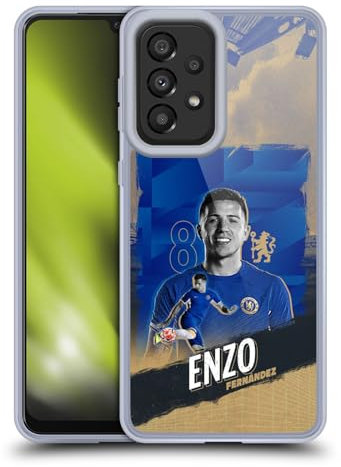 Head Case Designs Offizielle Chelsea Football Club Enzo Fernández 2023/24 Erstes Team Soft Gel Handyhülle Hülle kompatibel mit Galaxy A33 5G (2022)