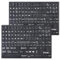 2 Pack English Keyboard Stickers Big Letter Full Set Universal Computer Keyboard Replacement English Stickers Black Background with White Lettering Matte English Alphabet for Computer Laptop Desktop