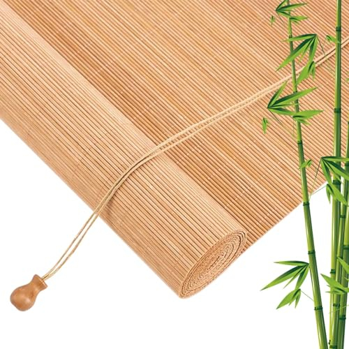 Tende Veneziane Per Esterni Interni Tenda a Rullo in Bambù Tapparella Avvolgibile Bambù 50 60 75 95 100 115 125 140 155 160 175 180 Cm Di Ampiezza Per Balcone Patio Porta Giardino Soggiorno