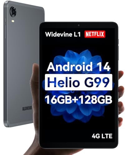 ALLDOCUBE Android 14 Tablet, 8.4 inch Helio G99 iPlay 60 Mini Pro Tablet, 16GB RAM 128GB ROM 512GB Expandable, FHD 1920x1200 Display, Widevine L1, 6050mAh, 5MP/13MP Camera, 4G LTE Bluetooth 5.2