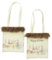 FRANK FLECHTWAREN Tasche Winterwald, 2er Set, 60% Baumwolle, 40% Polyester, Kunstfell Maße: 20 x 24 cm, GH 45 cm, Winterliches Design