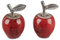 formano 2er Set Äpfel Apfel aus Holz rot lackiert Dekoobst 12 cm
