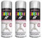 PNJB All Purpose White Satin Finish Spray Paint, Quick Drying, All-Purpose Spray Paint, Surface Matt Finish, Use on Metal Wood & Plastic, 250ML, (3PCS)