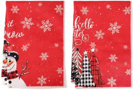 GADITIEK Paños de cocina para decoración navideña, 2 unidades, 40 x 60 cm, decoración de mesa, decoración de cocina, decoración de Navidad, paños de cocina