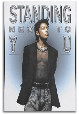 Jungkook Poster mit Albumcover, signiertes limitiertes Poster, Musikcover-Poster, Pop-Hip-Hop-Rap-Sänger-Star, Musikposter, ästhetische Leinwand, Wandkunst für Mädchen und Jungen, Teenager,