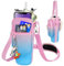 LEFOR·Z Water Bottle Carrier Bag with Phone Pocket Compatible with Stanley/Meoky 40 oz Tumbler with Handle,Water Bottle Holder Pouch with Adjustable Strap Compatible with Stanley Cup Accessories