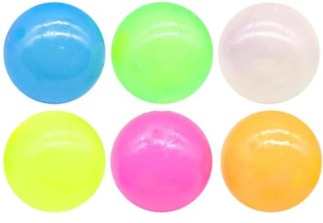 Klebebälle, im Dunkeln leuchtende Deckenbälle, Glorbs Klebebälle zum Werfen an die Decke, klebrige, leuchtende Stressbälle, Fidget-Spielzeug für Kinder und Erwachsene