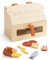 ROBUD Cucina per bambini, friggitrice ad aria calda, in legno per bambini, accessorio da cucina con mezzi di gioco, forno giocattolo realistico, regalo per bambini a partire dai 3 anni, per ragazze e