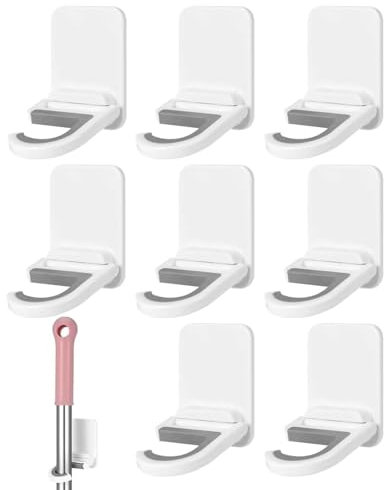 LDBKLGHJ Soporte de Escoba Adhesivo - Colgador Escoba de Pared - Armario Escobero Interior para Muebles de Cepillo y Fregona, Soporte de Pared para Escoba y Fregona, Escobero de Pared, Flexhold