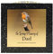 In Loving Memory Of Memorial Rose Bowl Grave Marker Flower Pot Vase With Robin Design Mum Dad Grandad & Lots More Black/Gold (UV PRINTED) (Dad)