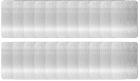LNGJIN50 Stück Aluminiumlegierung Visitenkarte,86X54mm Metall Visitenkarten Rohlinge,Metallkarten,Gravierte Visitenkarten Aluminium,für DIY Geschenkkarten Bürokunden,Visitenkarten Blanko (silbrig)