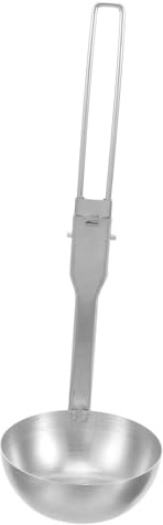 BESTonZON Foldable Stainless Steel Slotted Spoon for Camping and Outdoor Use, Easy to Hold and Grip, Portable Kitchen Utensil, Sturdy and Easy to Clean, for Restaurants and Catering