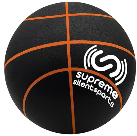 Supreme Silent Sports Basketball | Leiser Indoor-sicherer Premium-Schaumstoffball für Training, Dribbling und Spielen, Geschenk für Kinder ab 3 Jahren, Jungen und Mädchen, nie geschrumpft oder