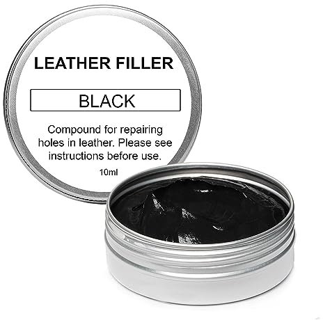 The Scratch Doctor Pâte réparatrice pour cuir - répare les déchirures, brûlures et trous, noir