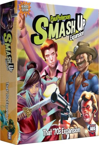 AEG Alderac Entertainment Group | Smash Up That 70s Expansion | Card Game for 2 tot 4 Players in English | Standalone Expansion | Ages 14+
