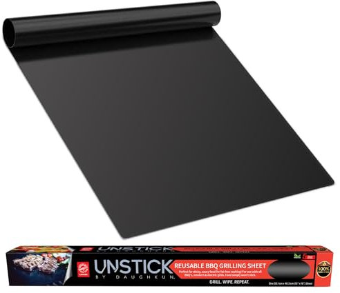 Unstick Riutilizzabile Antiaderente Barbecue Mat | Premium Giapponese 100% PFOA Barbecue Grilling Sheet | 5 Anno di Garanzia