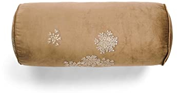 ESSENZA Nackenrolle Lauren Cinnamon,22x50 cm, 100% Polyester Samt, Blumen