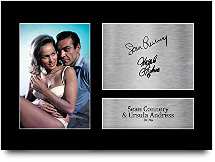 HWC Trading A4 Sean Connery & Ursula Andress James Bond Dr No Geschenke Gedruckt, Signiert Autogramm Bild Für Film-Erinnerungsstücke-Fans