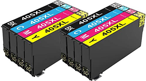 Printing Saver 2X Set Druckerpatronen kompatibel für 405XL 405 XL Workforce Pro WF-3800 WF-3820DWF WF-3825DWF WF-3830DWTF WF-4800 WF-4820DWF WF-4825DWF WF-4830DTWF WF-7310DTW WF-7803