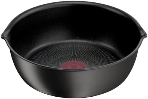 Tefal Ingenio Eco Resist Bratpfanne 26 cm, stapelbar, induktiv, antihaftbeschichtet, Kochstartanzeige, gesundes Kochen, perfekter Halt, L3978502, schwarz