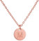 AFSTALR Damen Initialen Kette M Buchstaben Anhänger Rosegold Kette mit Herzen Geburtstagsgeschenk für Mädchen