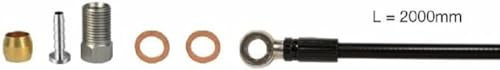 Elvedes Unisex – Erwachsene Bremsleitungs-Kit-08170383 Bremsleitungs-Kit, Schwarz, 2000 mm
