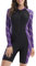 Halcurt Damen Langarm Badeanzug Schwimmanzug Surf UV Shirt UPF 50+ Reißverschluss Schutzkleidung Rashguard XXL