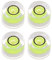 sourcing map 4 niveles de burbuja redondos de 8 x 5,5 mm, mini niveles circulares de burbuja para nivelar cámara, trípode, telescopio, taller, tocadiscos, marco de fotos, lima, lima (círculo negro)