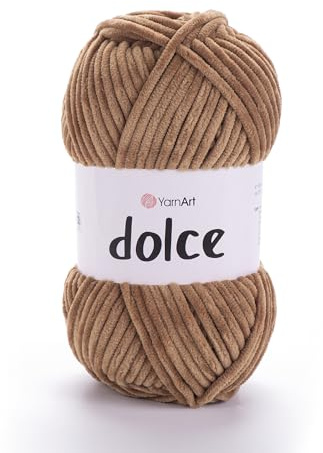 Yarnart Dolce Yarn by yarnart Soft Chenille Velvet Super Bulky Yarn Blanket amigurumi Crochet Yarn 100 Gram (3.53 oz) 131 Yards (765)