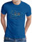 OM3® Fahrrad T-Shirt mit Teile Bezeichnungen - Herren - Bicycle Rennrad Bike Parts Radsport - Blau, L