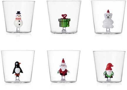 Ichendorf Christmas Tales Set 6 Pezzi Bicchieri Tumbler 350ml Vetro Borosilicato