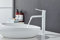 AIYA Bath Design Wasserhahn aus Edelstahl | Weiß, Hoch | Zeitloses und modernes Design aus Dänemark | Einhandmischer-Wasserhahn fürs Bad | Waschtischarmatur | Hohe Qualität und Haltbarkeit